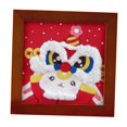 thumbnail image 2 of veasfak 1 Set Rabbit Wool Material Ornament DIY Projects Supplies Gifts Crafts Hoop B, 2 of 9