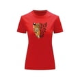 thumbnail image 2 of Playera Blusa Con Estampado De Jaguar Animal Print Ropa Para Mujer Color Rojo Talla Grande Marca Emil SaEs, 2 of 4