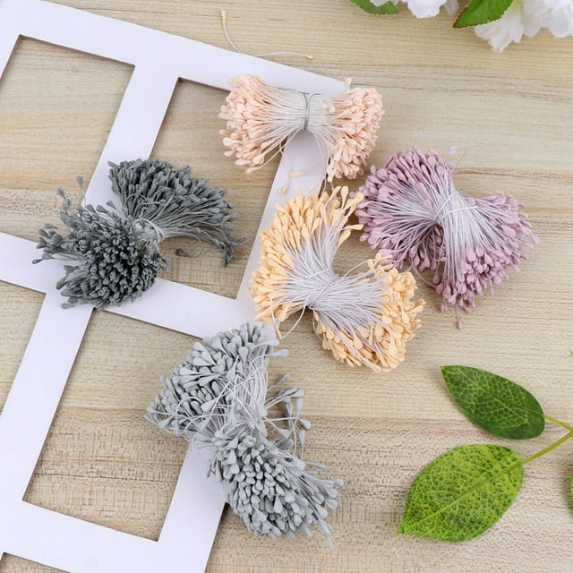 MERRYHAPY 5Pcs Flower Stamens Multi Color Handmade Artificial Flower Core for Floral Arrangements