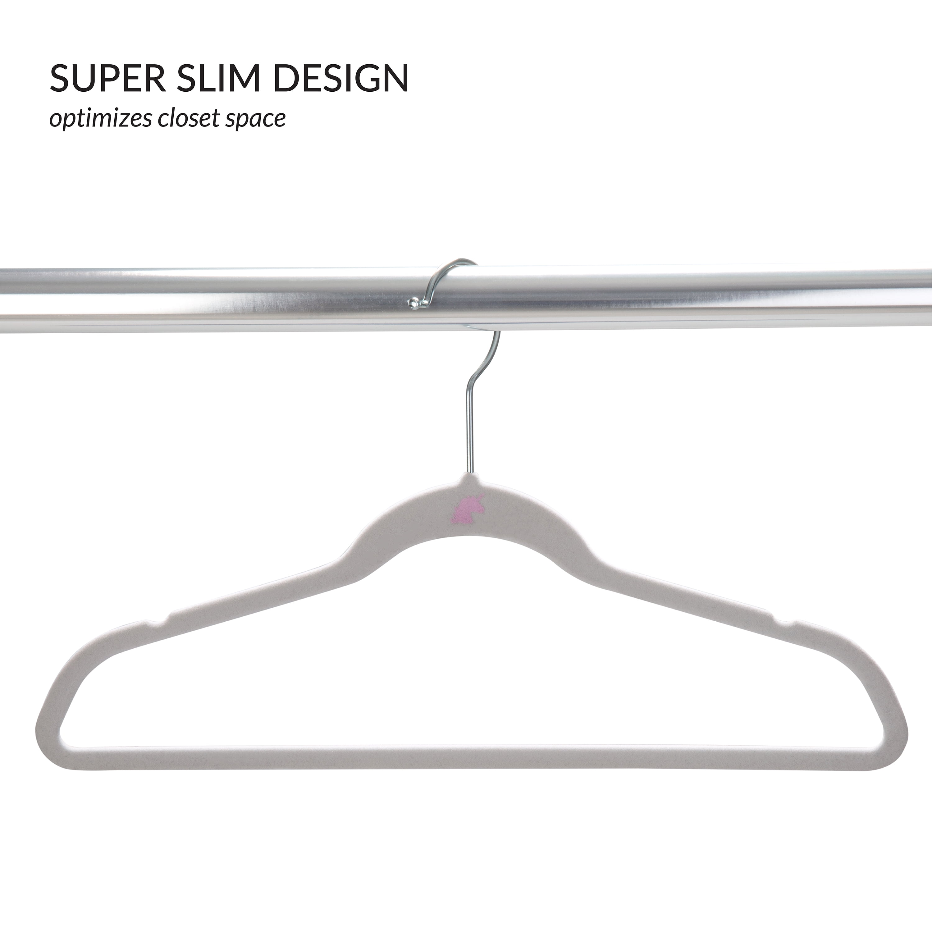 Simplify Kids 100 Pack Velvet Shirt Hangers in White