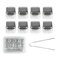 thumbnail image 2 of Cubitos de hielo reutilizables de metal, 8 cubitos de hielo para whisky, piedras de whisky reutilizables de acero inoxidable, cubitos de hielo de acero inoxidable que mejoran tu experiencia, 2 of 12