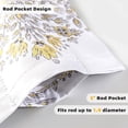 thumbnail image 4 of DriftAway Brianna Blossom Floral Sketch Diamond Geometric Printed Printed Pattern Lined Thermal Insulated Window Curtain Valance Rod Pocket Single, 52" x 18" Plus 2" Header, Yellow, 4 of 7