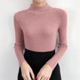 thumbnail image 4 of Xaqiouau Mock Neck Sweater for Women Ribbed Knit Long Sleeve Slim Fit Pullover Soft Stretch Lightweight Casual Fall Winter Sweater Top, 4 of 6