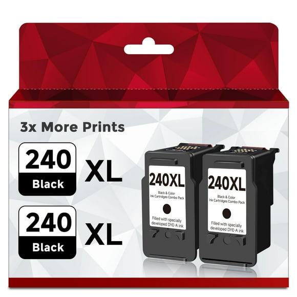 Cartucho de tinta de repuesto Skyink 240XL negro, paquete de 2 unidades, Canon