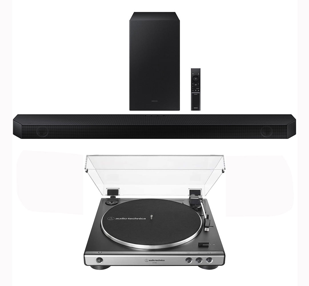 Samsung HWQ600B Soundbar with an AudioTechnica ATLP60XGM Turntable
