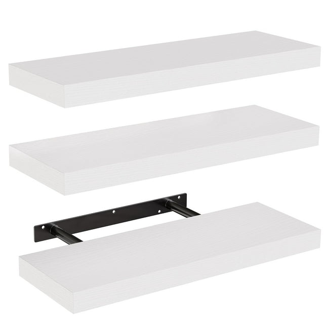 Juego de 3 estantes flotantes AMADA HOMEFURNISHING, color blanco