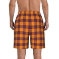 thumbnail image 3 of Naloa Fall Buffalo Plaid Men's Beach Shorts, Surfing shorts, Swim trunks, Quick Dry Swim Trunks for Surfing Beach Fun - Medium, 3 of 9