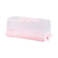 thumbnail image 2 of Portable Transparent Bread Box With Lid Airtight Loaf Cake Storage Container Clear Plastic Bread Handheld Rectangle Lunch Box, 2 of 9