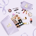 thumbnail image 5 of DAKIMOE Makeup Bag Cosmetic Bags Organizer Personalized Initial Travel Essentials Toiletry Bag for Birthday Christmas Girlfriend Teacher Valentines Day Gifts, 5 of 9