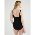 thumbnail image 5 of Time and Tru Women's and Women's Plus Pique Square Neck One Piece Swimsuit, Sizes XS-3X, 5 of 5