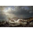 thumbnail image 2 of Kilian Zoll 14x11 Black Ornate Wood Framed Double Matted Museum Art Print Titled: Shipwreck (1853), 2 of 5
