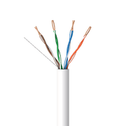 1000ft Cat5e Solid 24AWG Ethernet Network Cable – UTP Unshielded Bulk LAN Copper Clad Aluminum Wire Pull Box for Internet, Router, Switch, PC, White