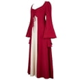 thumbnail image 4 of Dresses for Women Palace Style Long Sleeve Solid Color Elegant Halloween Party Gown Fashion Dress, 4 of 7