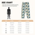 thumbnail image 3 of Balery Vintage Blue Flowers Pantalones de pijama para mujer, pijamas ultraligeros, pantalones de estar por casa-Small, 3 of 6