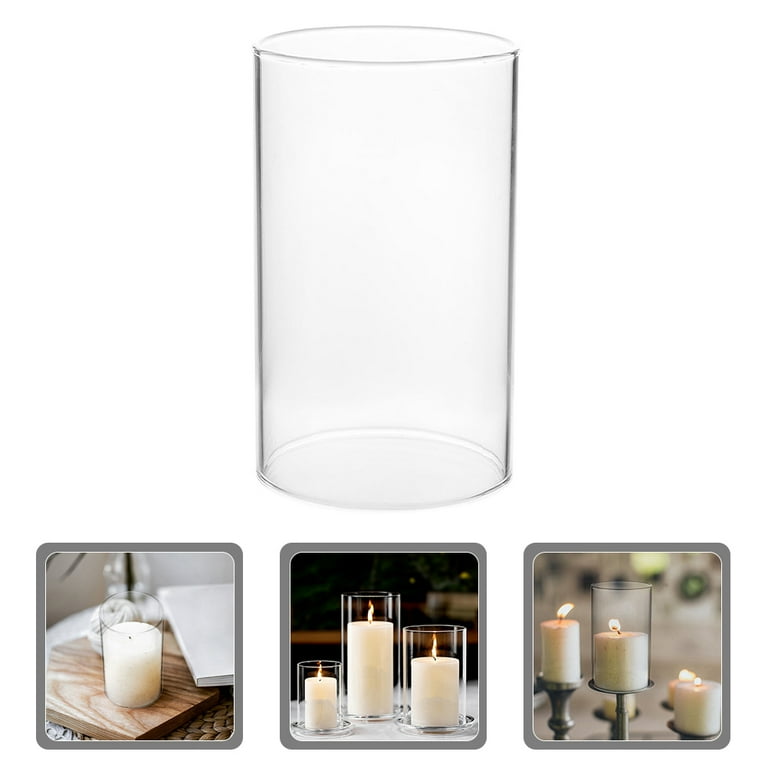 Monyance Clear Glass Candle Shades Glass Candle Cover Candle