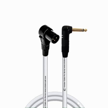 Columber Cable - Right Angle XLR Male to Right Angle 1/4" TS 3-Pin Connector