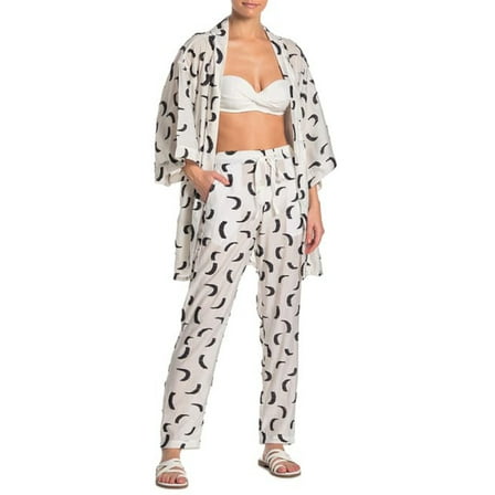 Onia Cory Cover-Up Pants, White, Medium