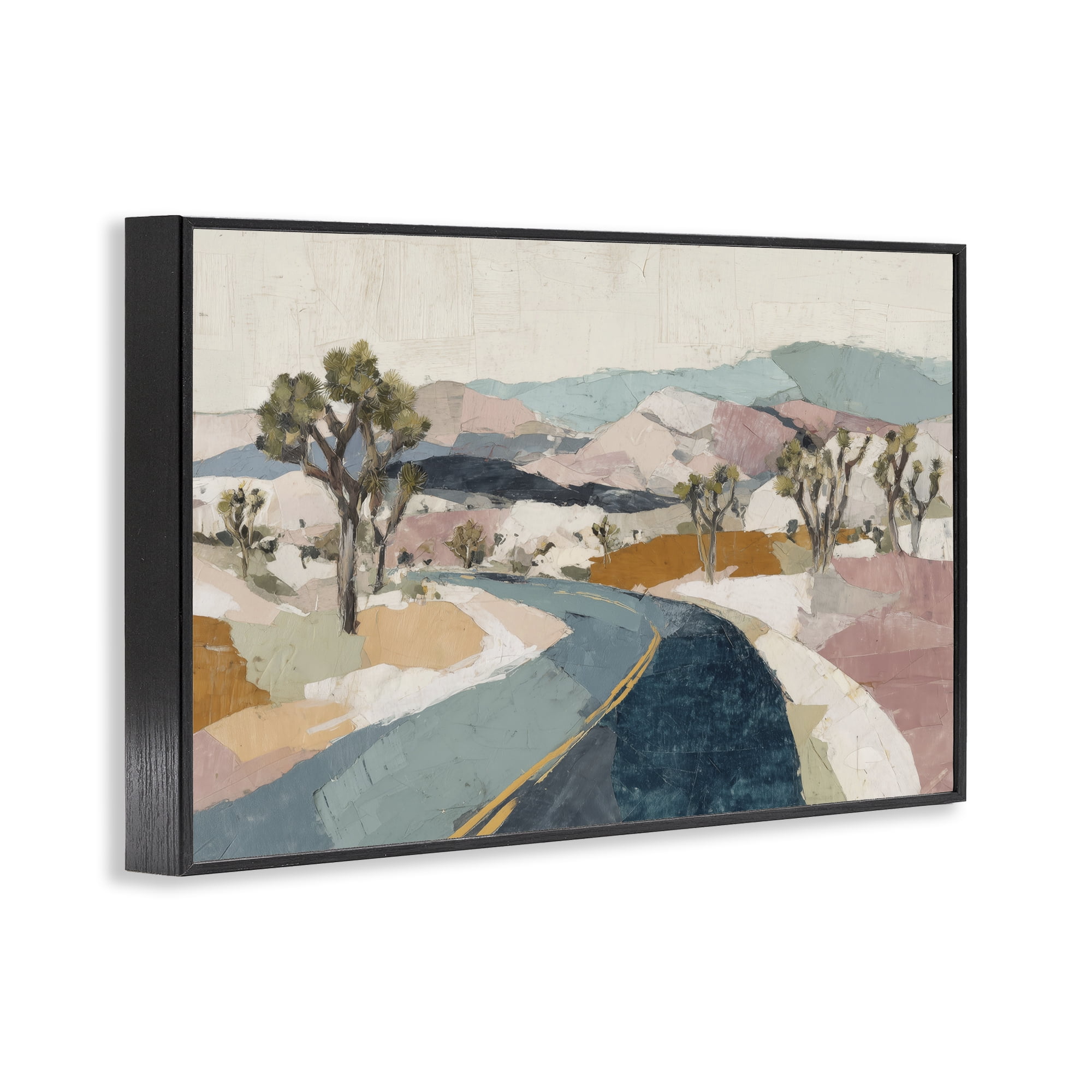Stupell Industries Desert Highway Through Joshua Trees Black Framed Giclee Art, design by Chromatic Storm Studio