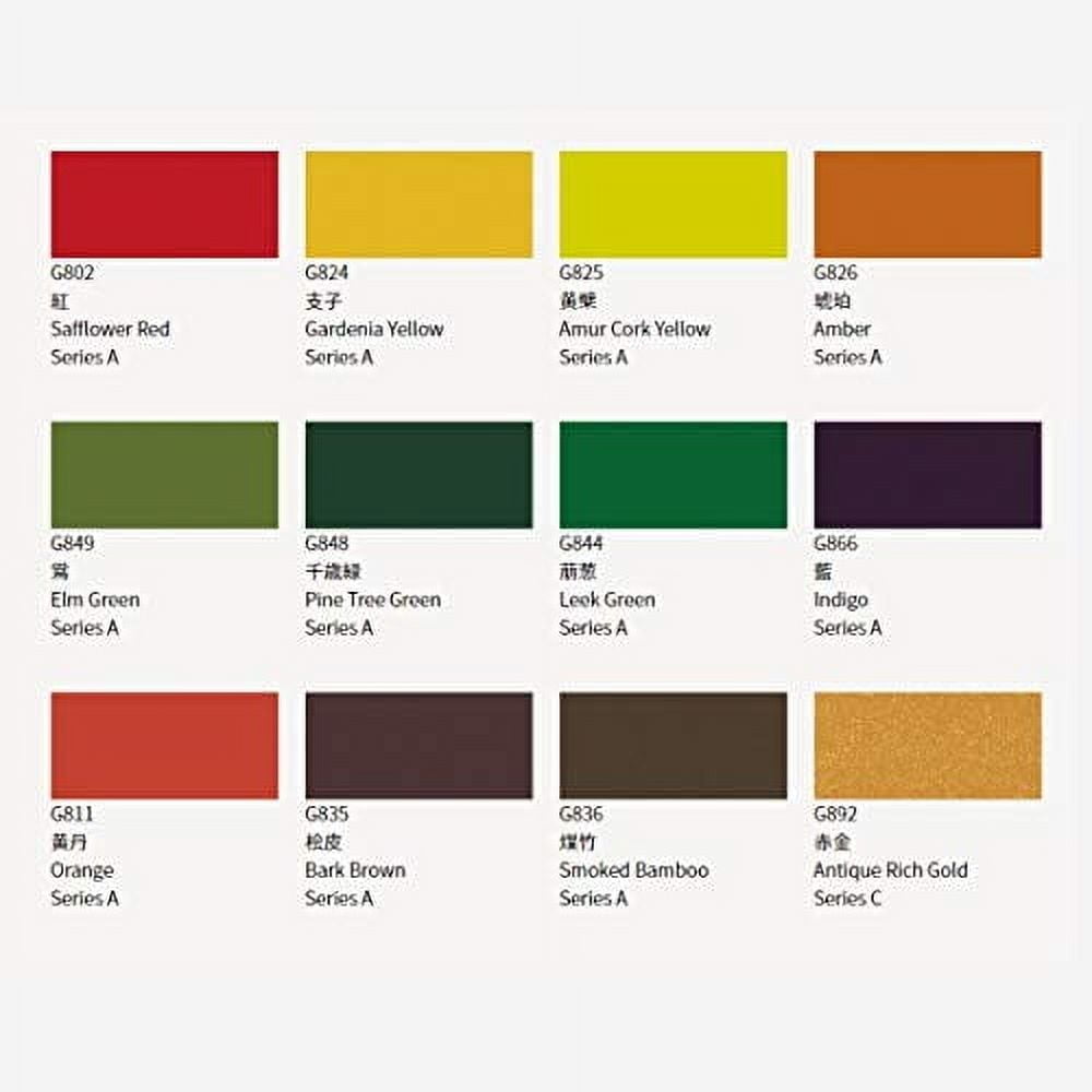 Holbein Irodori Artist Gouache - Set of 12, Autumn, 15 ml Tubes