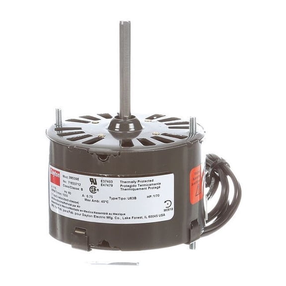 Dayton HVAC Motor,1/70 HP,1550 rpm,115V,3.3 71633712M