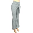 thumbnail image 4 of Women's Wrap Skirted Flared Leggings Stretchy High Waisted Bell Bottoms Running Yoga Lounge Pants, 4 of 8