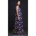 thumbnail image 5 of Bimba Navy Blue3 Floral Amber Flush & Clematis Nightwear For Women Printed Nightgown Spaghetti Strap Maxi Dress Sleepwear X-Large, 5 of 5