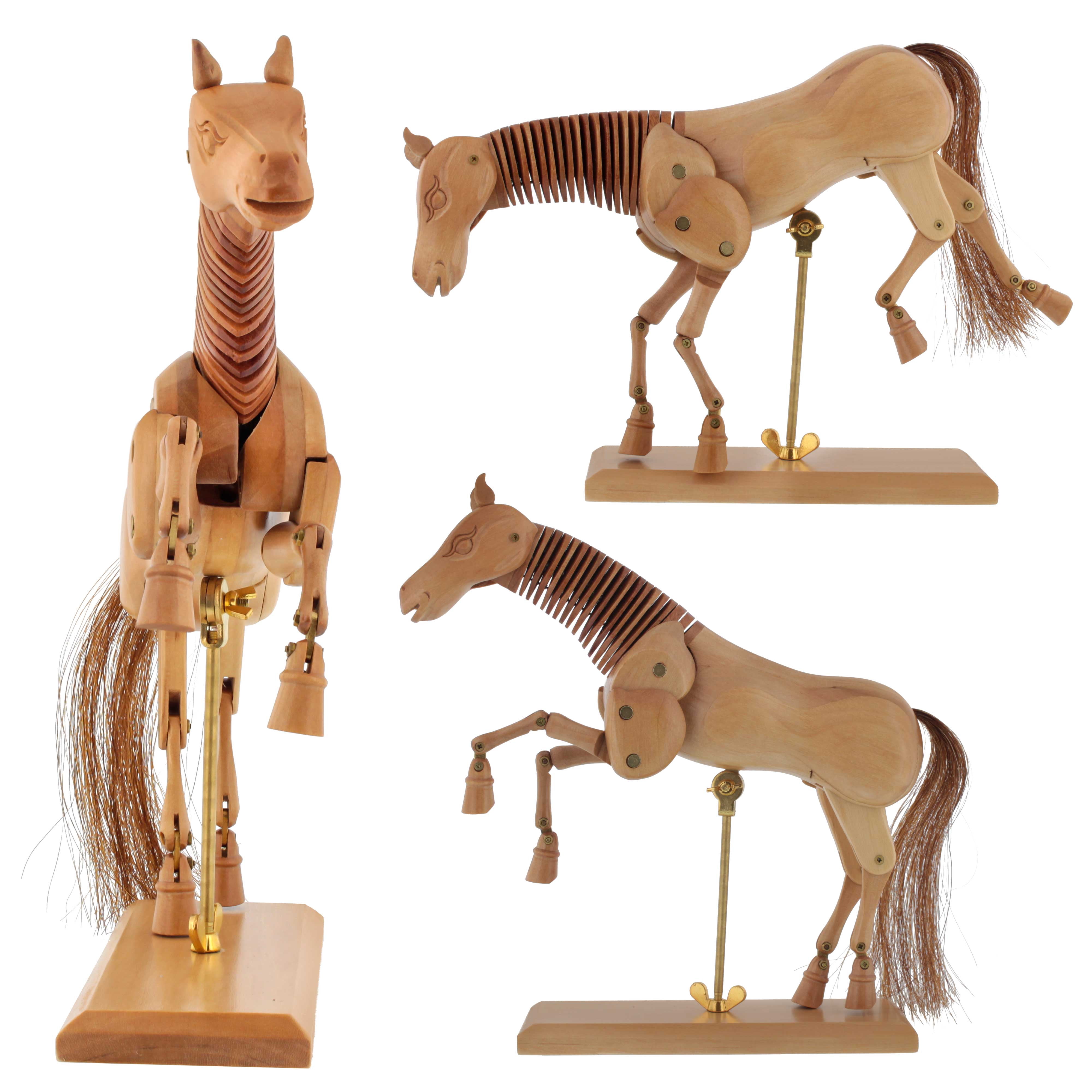 US Art Supply Wooden Horse Artist Drawing Manikin Articulated Mannequin (8" Horse)