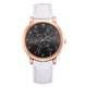 thumbnail image 1 of Reloj de cuarzo de aleación informal de moda para mujer, reloj de pulsera con banda de PU, relojes para niñas (blanco), 1 of 1
