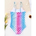 thumbnail image 4 of Usaibhir Girls One Piece Swimsuits with Adjustable Straps Multicolor Bathing Suits Kids Beach Swimwear for 2-8 Years, 4 of 9