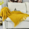 thumbnail image 6 of Tgbvmt Fringe Style Sofa Blanket Air Conditioning Throw Nap Blanket Soft Cozy Wool Decorative Couch Cover Blanket Living Room Bedroom Office Nap Soft Warm Stylish Party Favors Home Decor Essential, 6 of 6