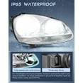 thumbnail image 4 of Nilight Headlight Assembly Compatible with 2005 2006 2007 2008 2009 2010 Volkswagen Jetta 2006-2009 VW Rabbit GTI Headlamp Chrome Housing Driver and Passenger Side, 4 of 8