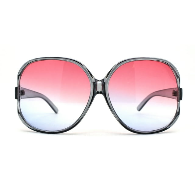 Lunettes de Soleil Papillon pour Femmes, Très Surdimensionnées, Rondes, Design, Mode, Verres Exposés, Rose Ardoise Bleu