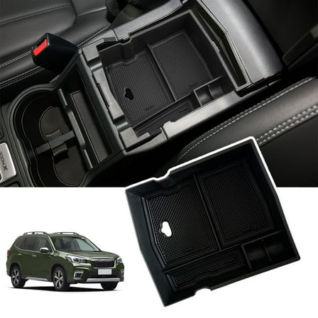 Armrest Box Insert Coin Holder Storage Organizer For Subaru Forester 2019-2024