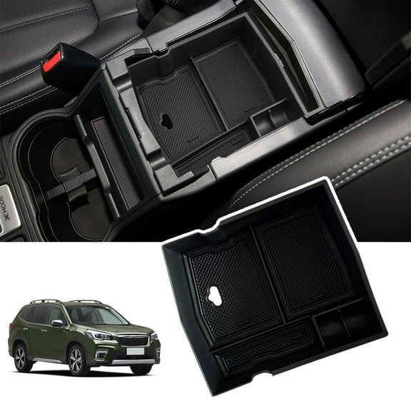 Armrest Box Insert Coin Holder Storage Organizer For Subaru Forester 2019-2024