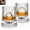 D, variant on 360 Spinning Whiskey Glasses Set of 1 - Rotating Old Fashioned 10oz Rocks Glass with Heavy Base for Home Bars Gift for Father