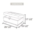thumbnail image 7 of Faux Leather Storage Ottoman for Living Room, 7 of 7