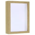 thumbnail image 1 of Unique Bargains 5x7 Shadow Box Frame Wooden Dried Flower Photo Frame Floating Photo Frame Natural Color, 1 of 7