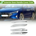 thumbnail image 2 of Cubierta de manija de puerta exterior trim delantera izquierda, delantera derecha, trasera izquierda, trasera derecha para Hyundai Elantra 2021-2024 tono plateado ABS 1 juego, 2 of 7