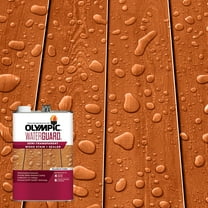 Olympic WaterGuard Woodland Cedar Semi-Transparent Exterior Wood Stain and Sealer, 1 Gallon