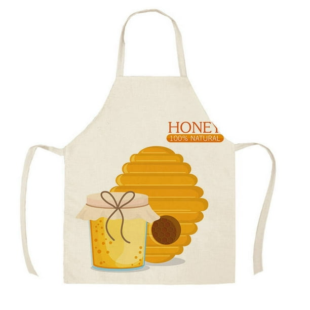 Delantal sin mangas de lino estampado para fiestas Delantal de cocina sin mangas resistente al aceite y las manchas
