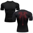 thumbnail image 3 of Camiseta de compresión Y2K para hombre, camiseta deportiva con esqueleto para gimnasio y correr, camisetas Rashgard, camiseta de manga corta de secado rápido para hombre, 3 of 5