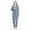 Blue, variant on Ashford & Brooks Women's Flannel Hooded One Piece Pajama Union Jumpsuit