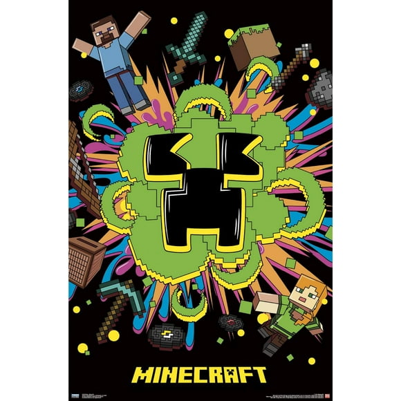 Neon - Minecraft Neon Wall Poster,