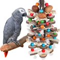 thumbnail image 1 of Juguetes para Loros, Juguetes para Masticar  - Nueces Naturales, Maíz, Esponja Vegetal, Juguete de Jaula de Madera para Otras  Medianas y Pequeñas, 1 of 1