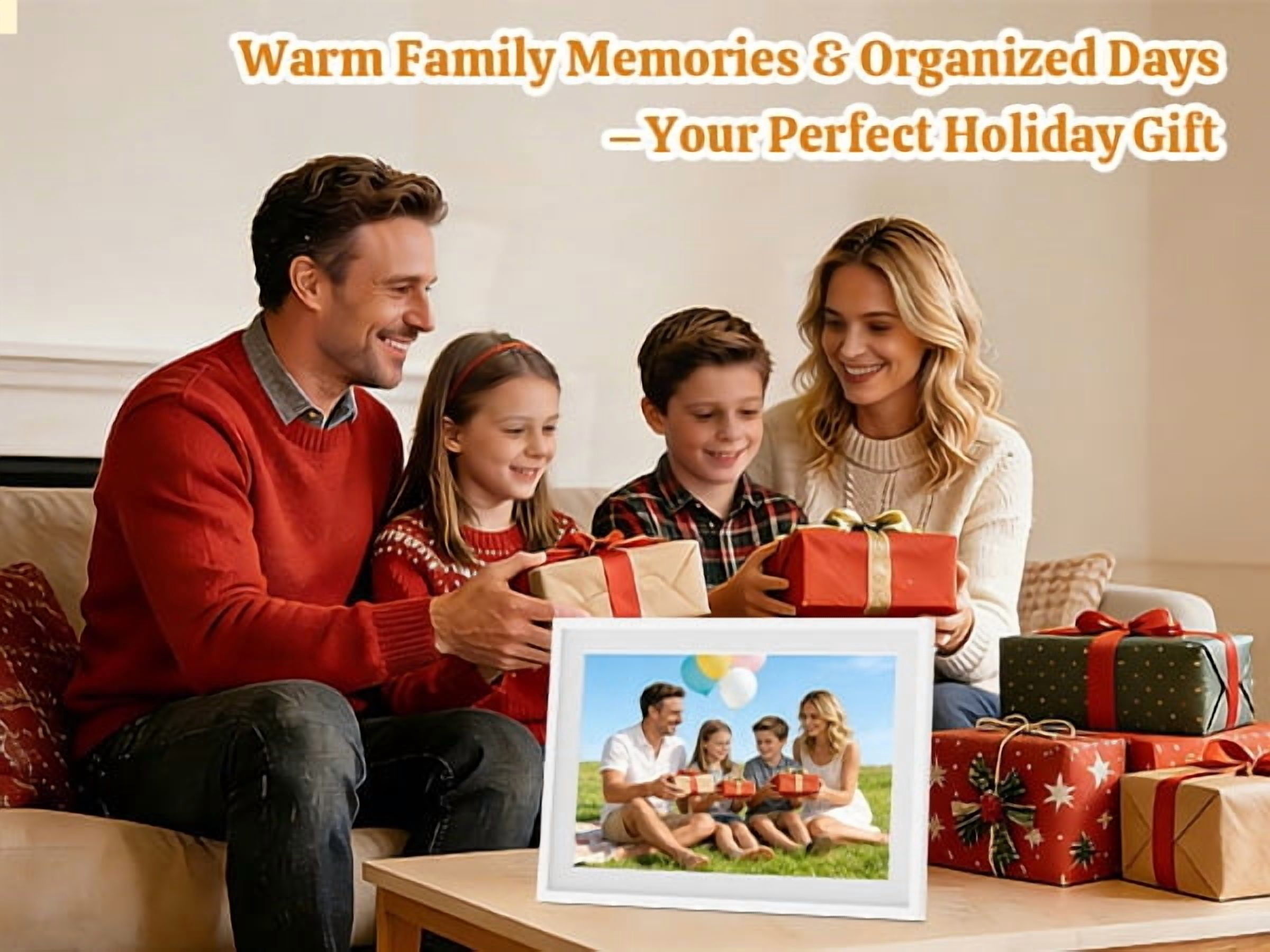 10.1" Digital Calendar, Meal Planner, Duty Chart, To-Do List, Full HD IPS Smart Touch Screen, Home Interactive Electronic Calendar, Digital Photo Frames, Gifts for Women Mom