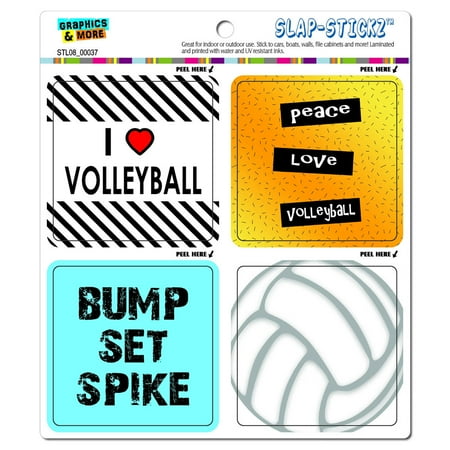 Fan Club Sticker - Volleyball Player Fan Love SLAP-STICKZ(TM) Premium Sticker