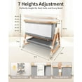 thumbnail image 4 of 4 in 1 Baby Bassinet Bedside Sleeper W/ Wheels,Storage Basket, Adjustable 7 Heights,Mosquito Net,Breathable Mesh Cradle for Infants Toddler,Grey, 4 of 7