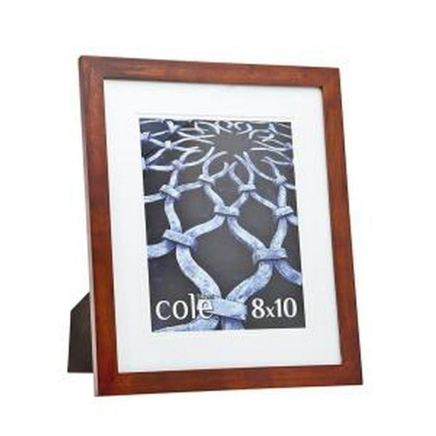 11x13/8x10 Matte Walnut Wood Picture Photo Frame with Mat Standing