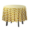 thumbnail image 1 of Vargottam Indoor/OutdoorRoundTablecloth 58 InchRoundTablecloth Waterproof PatioTableCloths,Spring/SummerTableCovers For Backyard CircularTable/Bbqs/Picnic -Yellow, 1 of 8