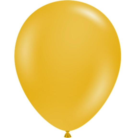 12 Tuftex Mustard Balloons 17" Made In USA